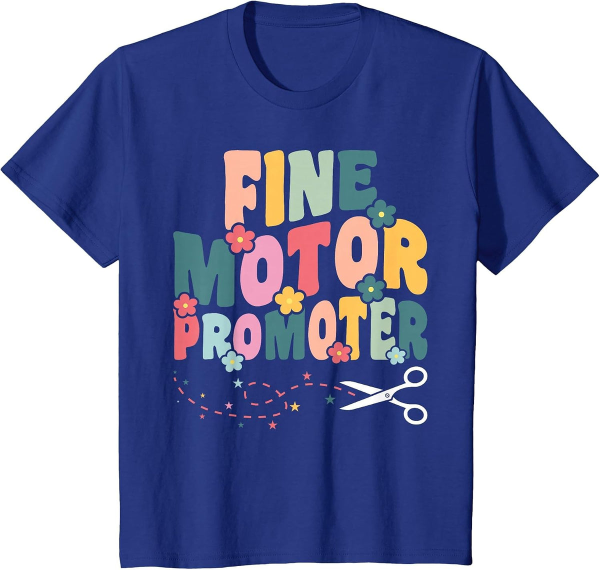 Occupational Therapy Fine Motor Promoter OT COTA T-Shirt - Royal Blue