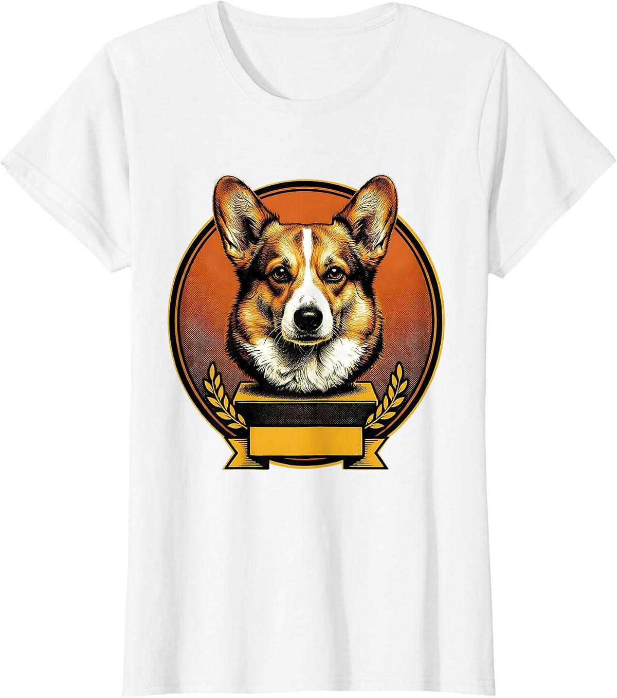 Women's Corgi Owner Badge Retro Humor Dog Lover T-Shirt - White