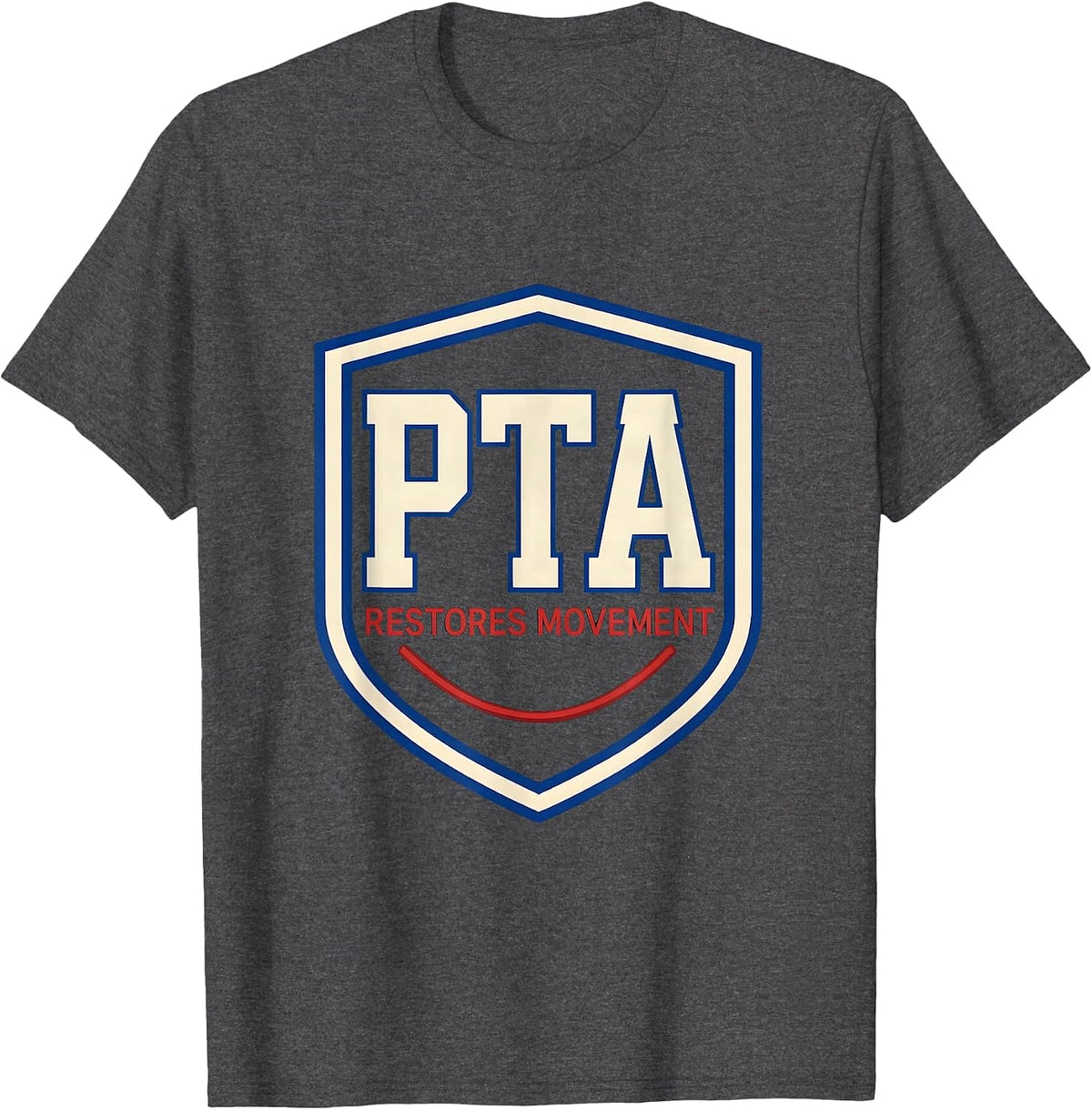 PTA Restores Movement Sports Physical Therapist Assistant T-Shirt - Dark Heather Grey