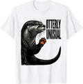 Men's Otterly Unusual Funny Otter Lover Gift for Kids Teens T-Shirt - White