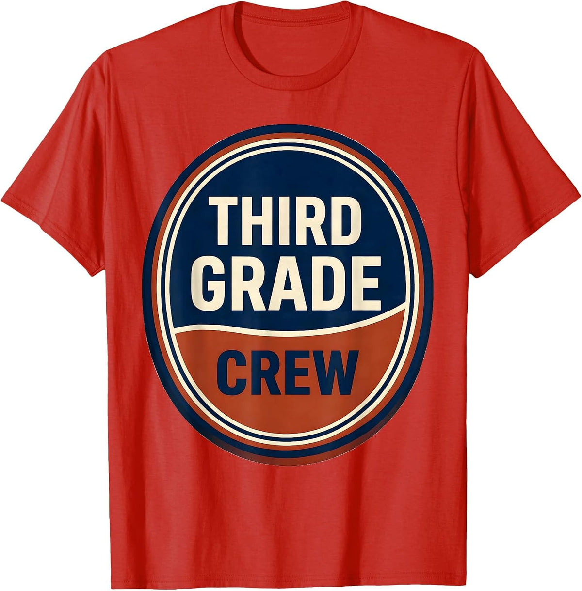 Men's Third Grade Crew Preppy Teacher Back To School Girls T-Shirt - Red