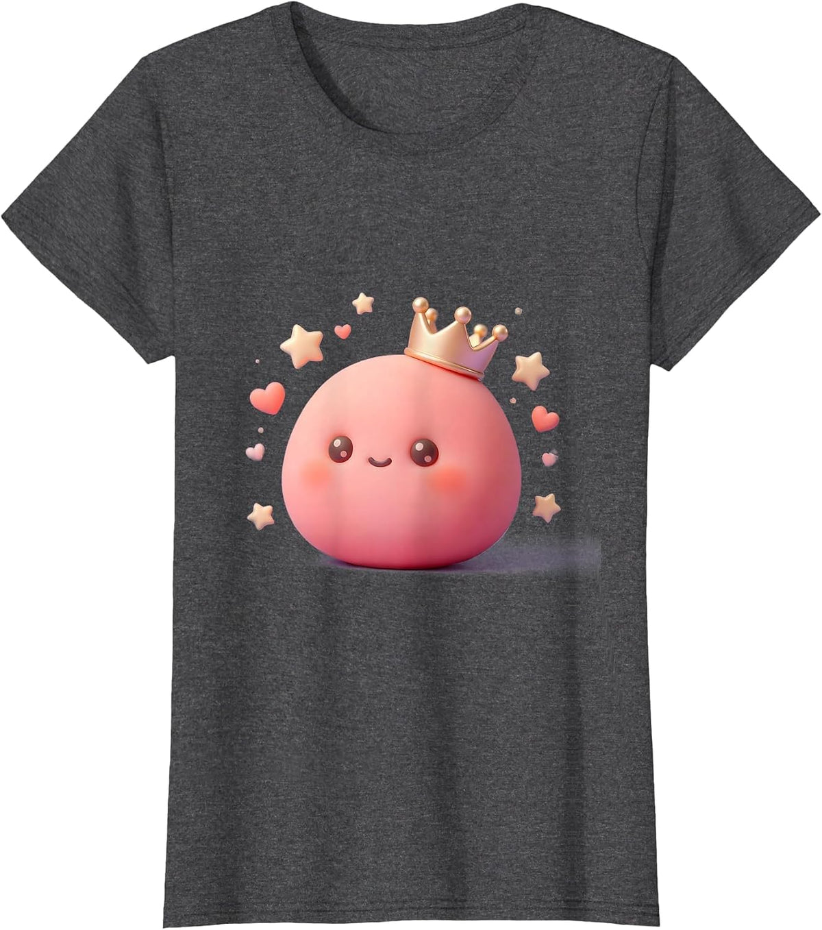 Women's Sped Teacher Crown Eraser Graphic Design T-Shirt - Dark Heather Grey