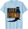 Men's Otterly Original Wood Type Letterpress Funny Otter Lover T-Shirt - Baby Blue