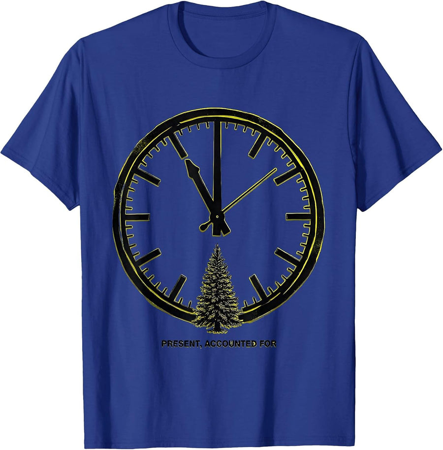 Present Accounted For Sarcastic Family Christmas Humor T-Shirt - Royal Blue