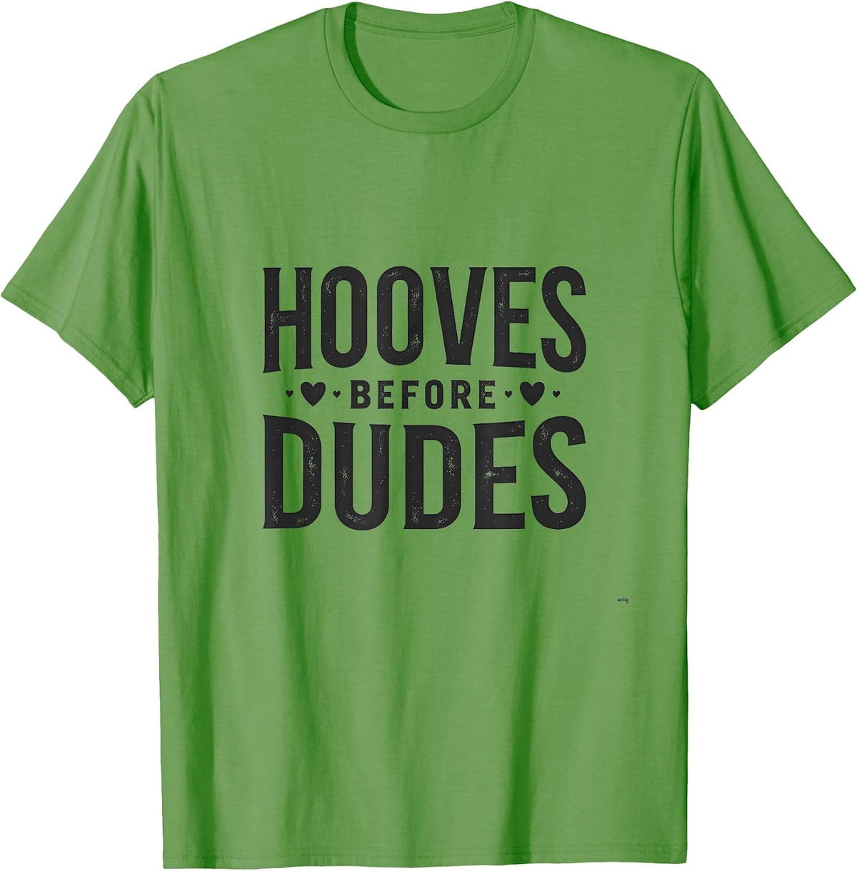 Hooves Before Dudes Goat Lover Design T-Shirt - Grass Green