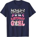Mommy of The Birthday Girl Cow Farm Family 1St Birthday T-Shirt - Navy Blue