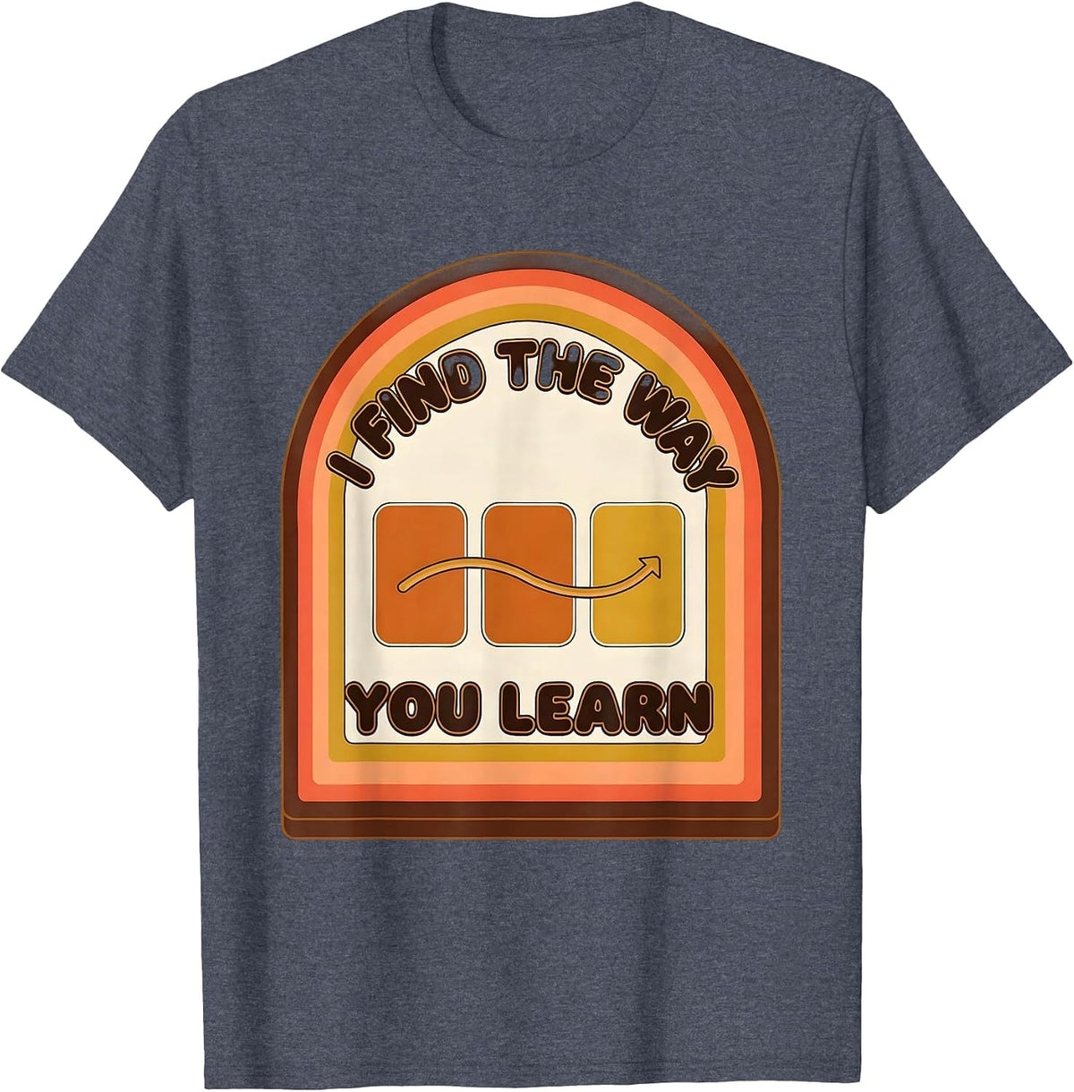 Men's I Find The Way You Learn Retro Special Education Teacher T-Shirt - Heather Blue