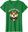 Women's Hold My Paw Cute Otter Design T-Shirt - Kelly Green