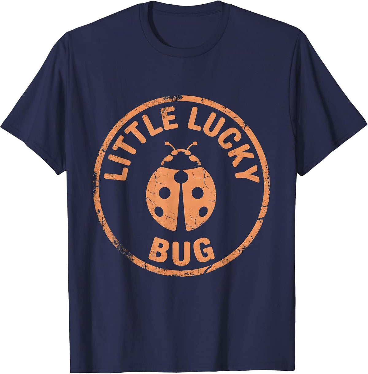 Little Lucky Bug Boho Vintage Y2K Kawaii Grunge Teen T-Shirt - Navy Blue