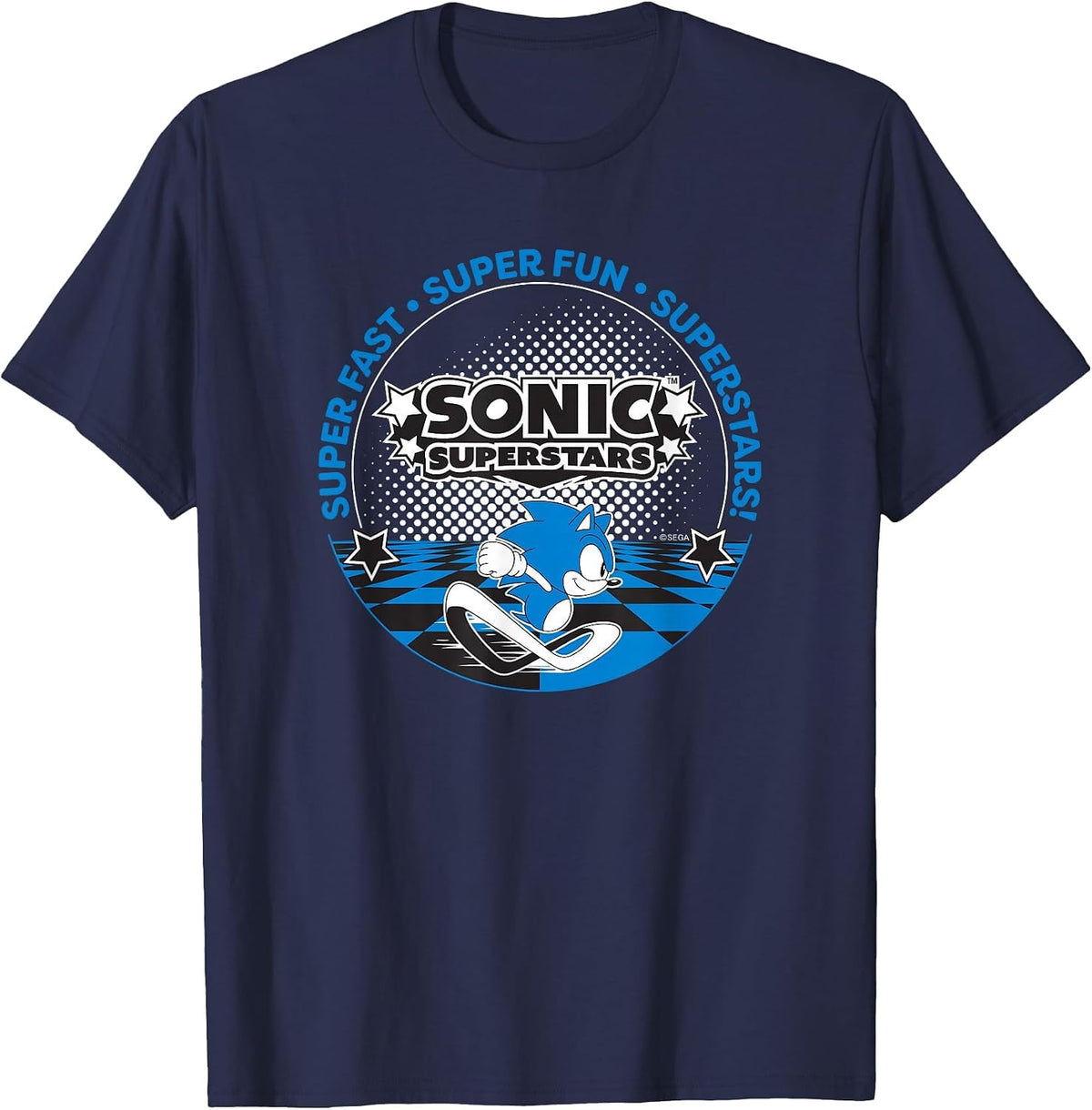 Sonic the Hedgehog, Sonic Superstars - Super Fast, Super Fun T-Shirt - Navy Blue