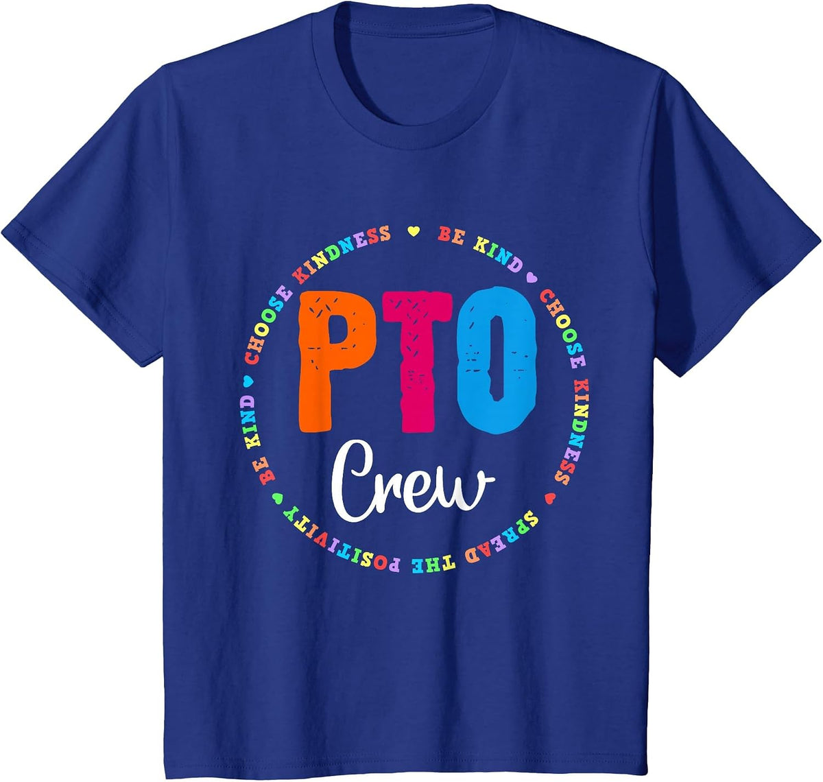 PTO Crew Parent School Volunteer Board Mom Parent Teacher T-Shirt - Royal Blue