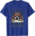 Pitbull Official Sleepshirt Funny Dog Lover Loungewear T-Shirt - Royal Blue
