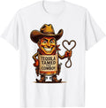 Men's Tequila Tamed This Cowboy Western Design T-Shirt - White