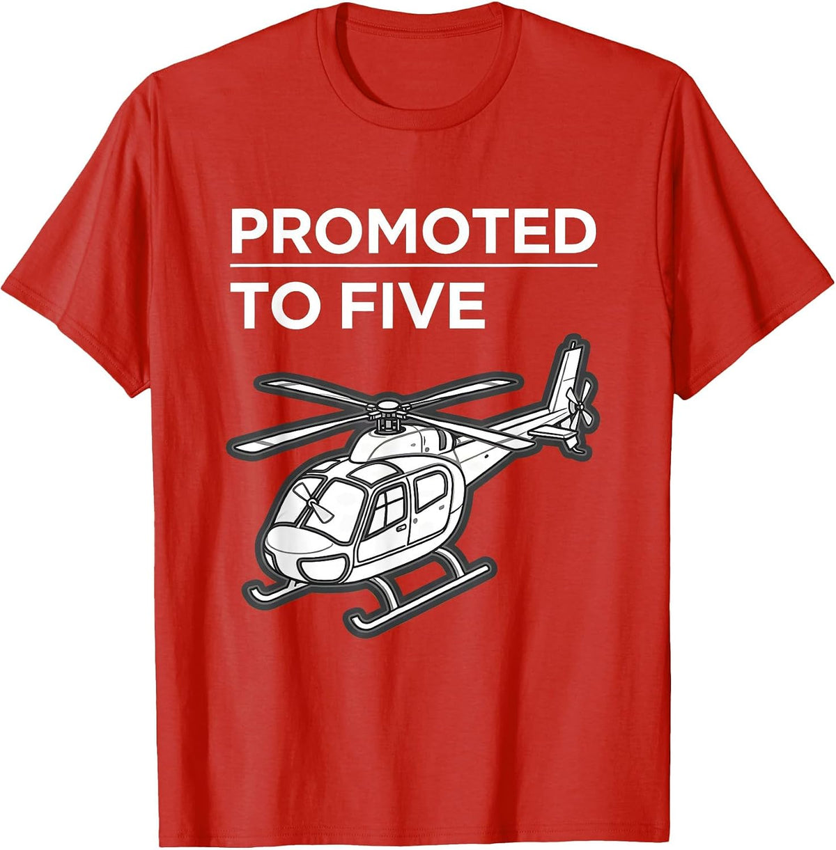 Men's Promoted To Five Military Camo Kids Birthday Boy Army T-Shirt - Red