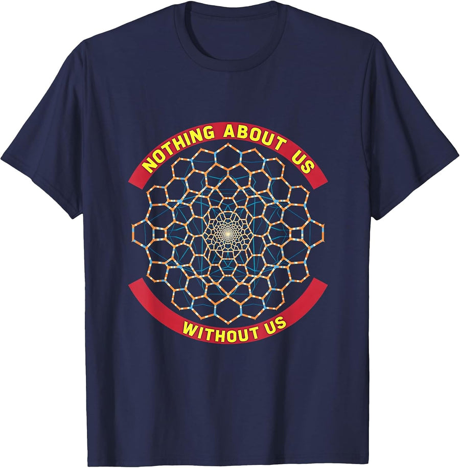Nothing About Us Without Us Autism Awareness T-Shirt - Navy Blue