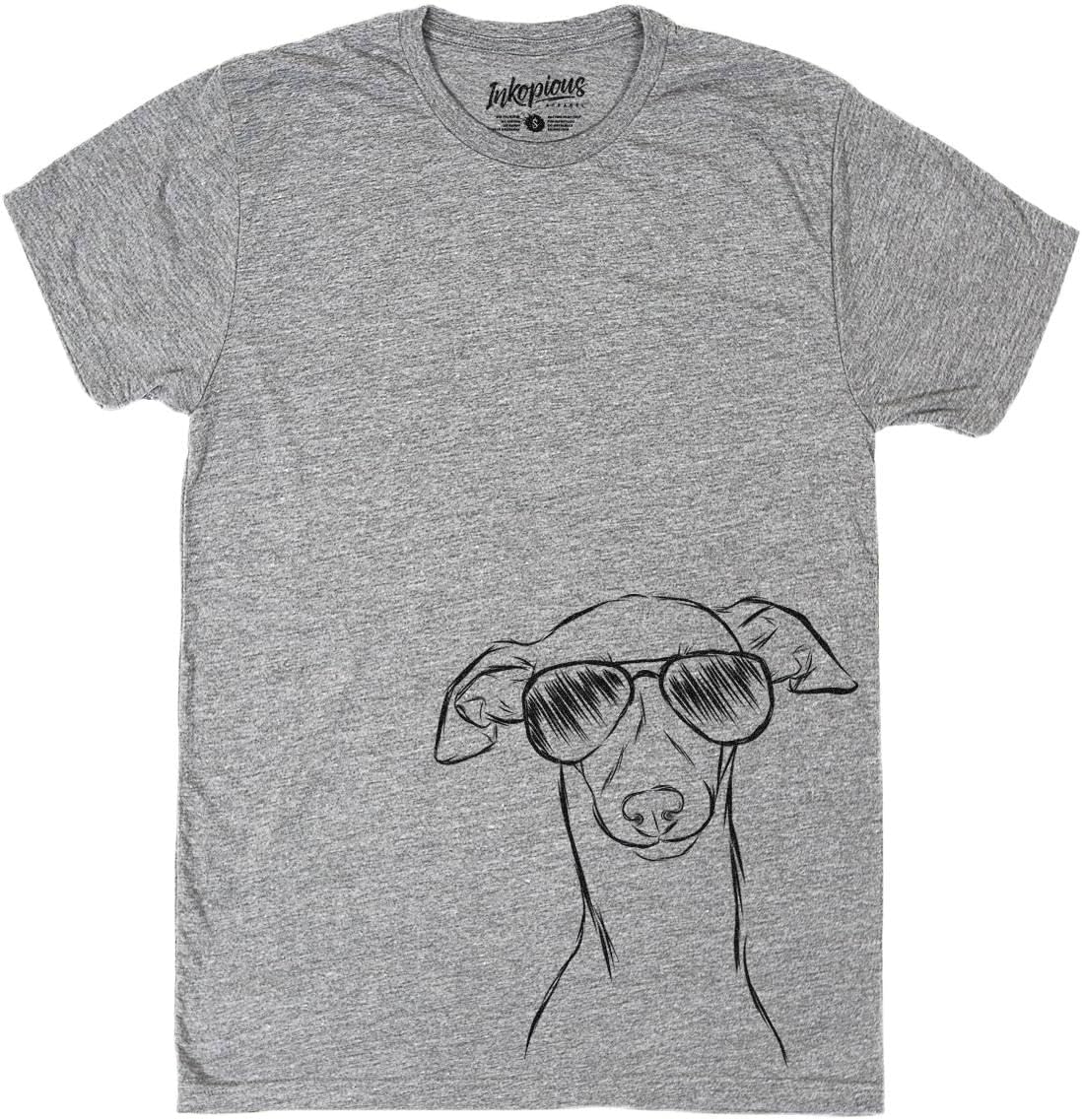 Ziggy the Italian Greyhound Triblend T-Shirt - Unisex Grey Crew Neck