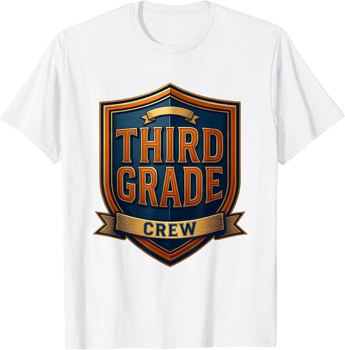 Men's Third Grade Crew Retro Teacher Student Back To School T-Shirt - White