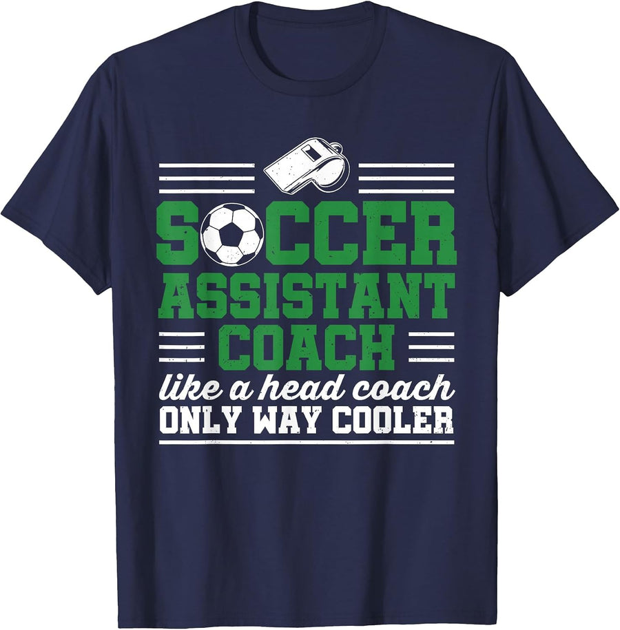 Football Assistant Trainer Funny Football Goalkeeper Goalkeeper T-Shirt - Navy Blue
