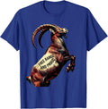 Free Range and Proud Goat Lover Design T-Shirt - Royal Blue