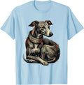 Men's Greyhound Says Nope Distressed Funny Dog Lover Gift T-Shirt - Baby Blue