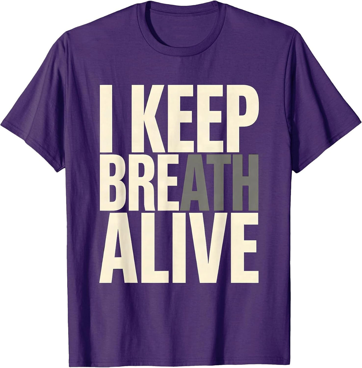 Men's I Keep Breath Alive Funny Respiratory Therapist RT Care Week T-Shirt - Purple