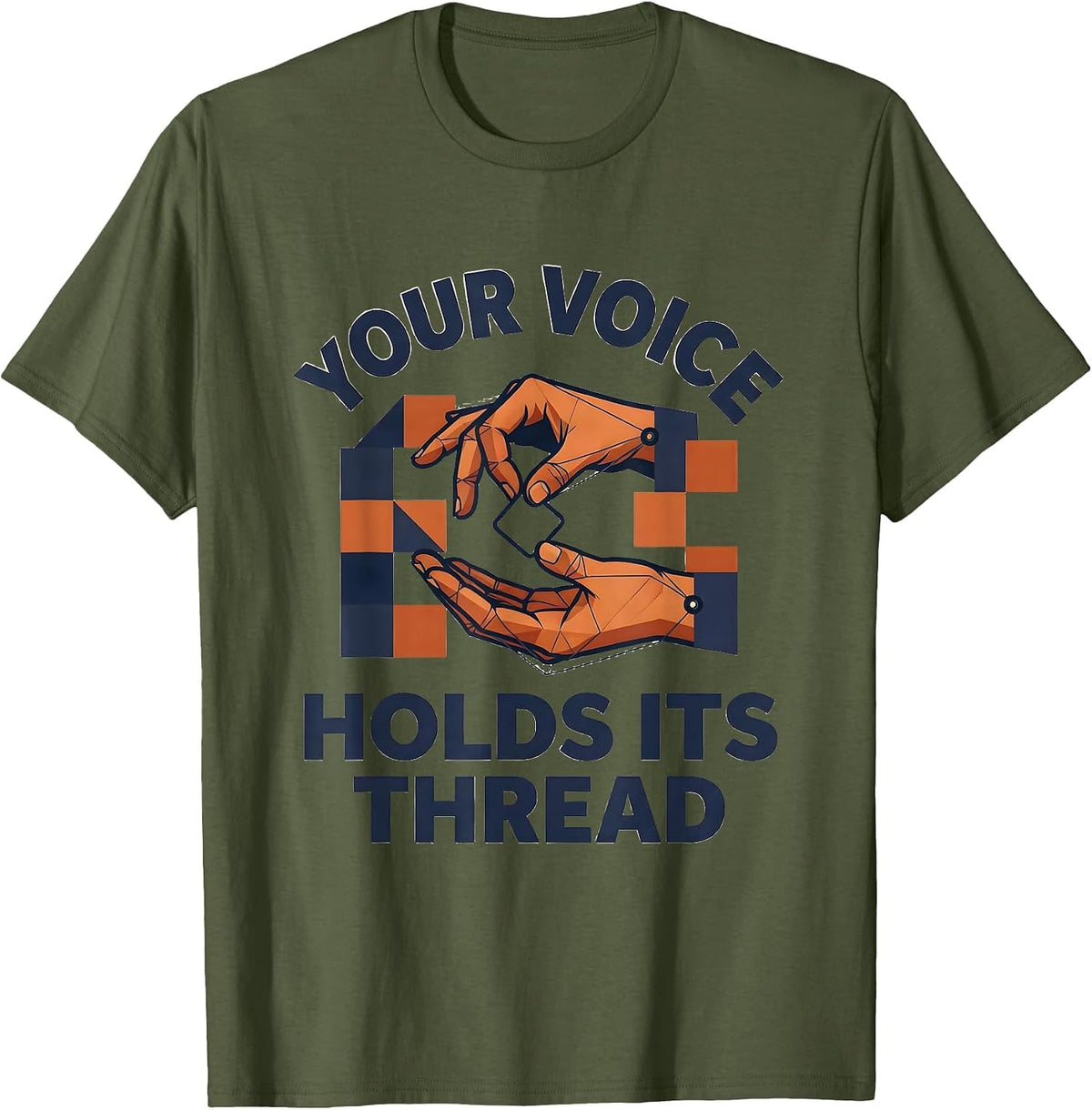 Your Voice Holds Its Thread Cute Speech Language Pathologist T-Shirt - Olive Green