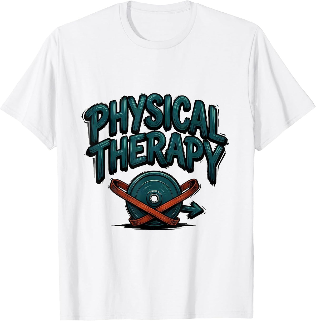 Men's Physical Therapy Retro Sign Painter Showcard Therapist Gift T-Shirt - White