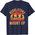 Regulators Mount Up Halloween Witch Sunset T-Shirt - Navy Blue