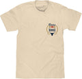 Tee Luv Men's Coors Banquet Beer Front and Back Coors Rodeo Bull T-Shirt - Cream