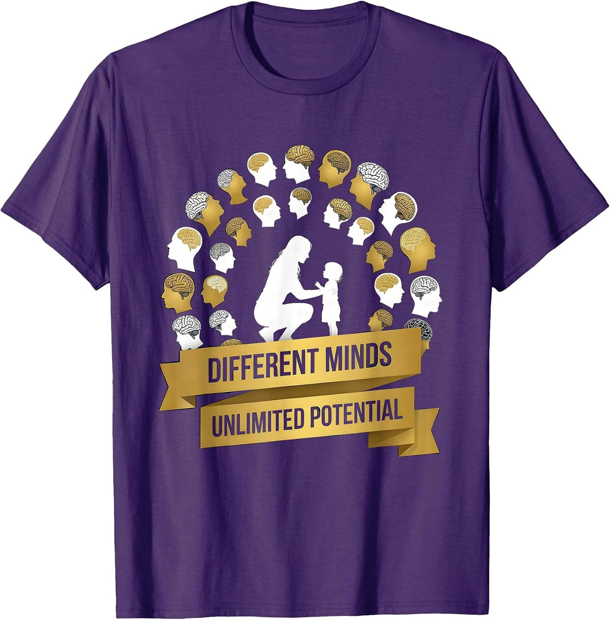 Men's Different Minds Unlimited Potential Sped Teacher T-Shirt - Purple