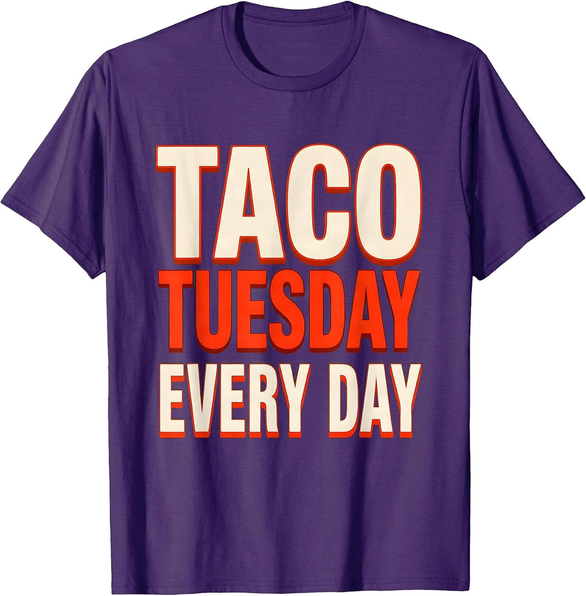 Men's Taco Tuesday Every Day Mexican Food Lover Design T-Shirt - Purple