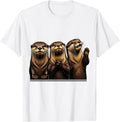 Men's Otter Photobooth Funny Animal Portrait T-Shirt - White