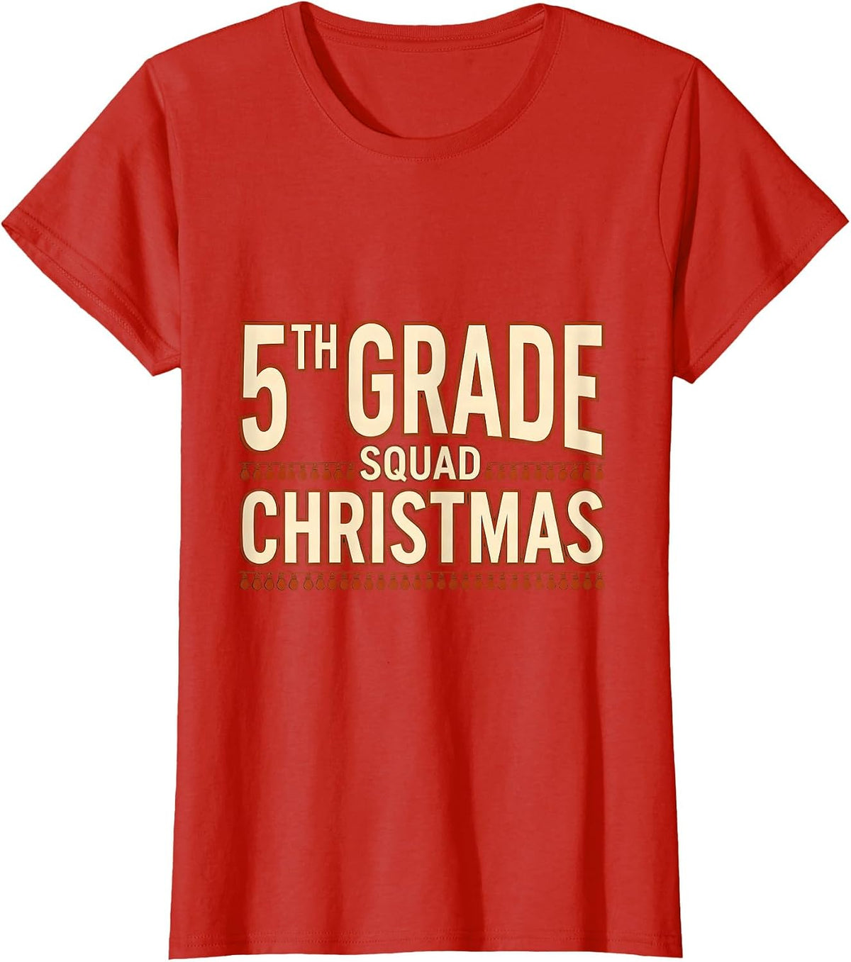 5th Grade Squad Christmas Teacher Humor Holiday T-Shirt - Red
