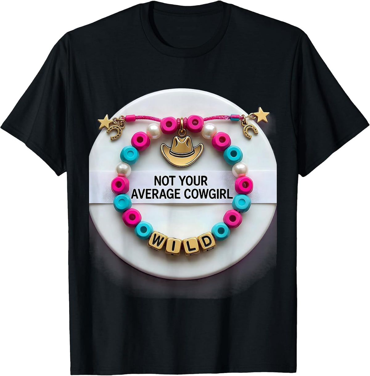 Men's Not Your Average Cowgirl Western Design T-Shirt - Black