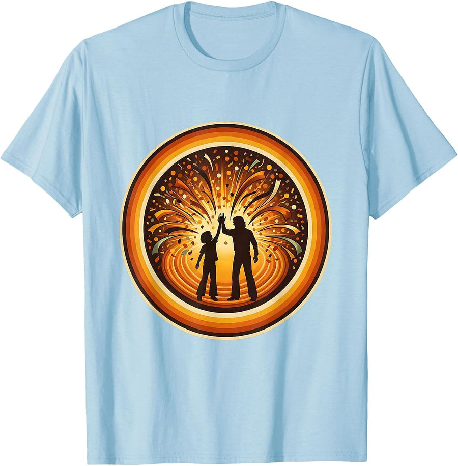 Men's Special Education Teacher High Five Celebration T-Shirt - Baby Blue
