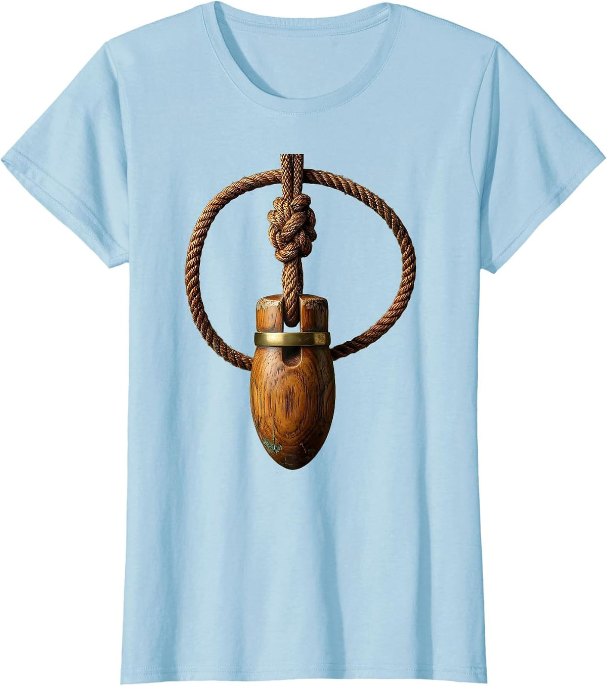 Duck Call Lanyard Knot Hunting Graphic T-Shirt - Baby Blue