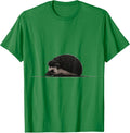 Men's Minimal Hedgehog Silhouette Cute Small Animal Lover Gift T-Shirt - Kelly Green