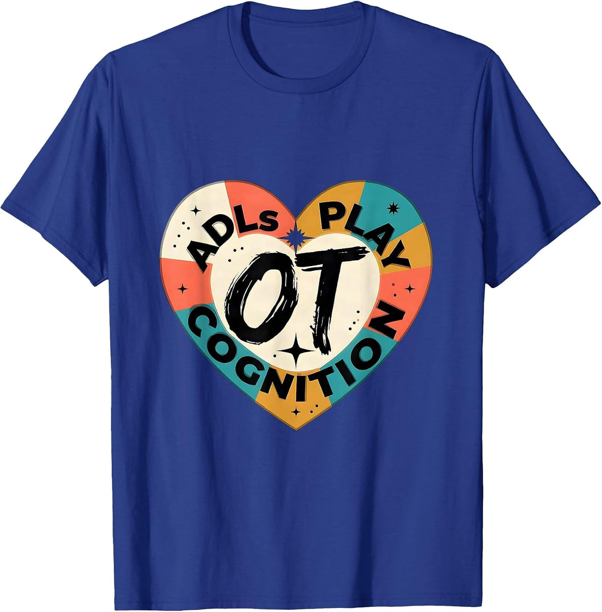 Men's OT ADLS PLAY COGNITION Occupational Therapy Valentine Candy T-Shirt - Royal Blue