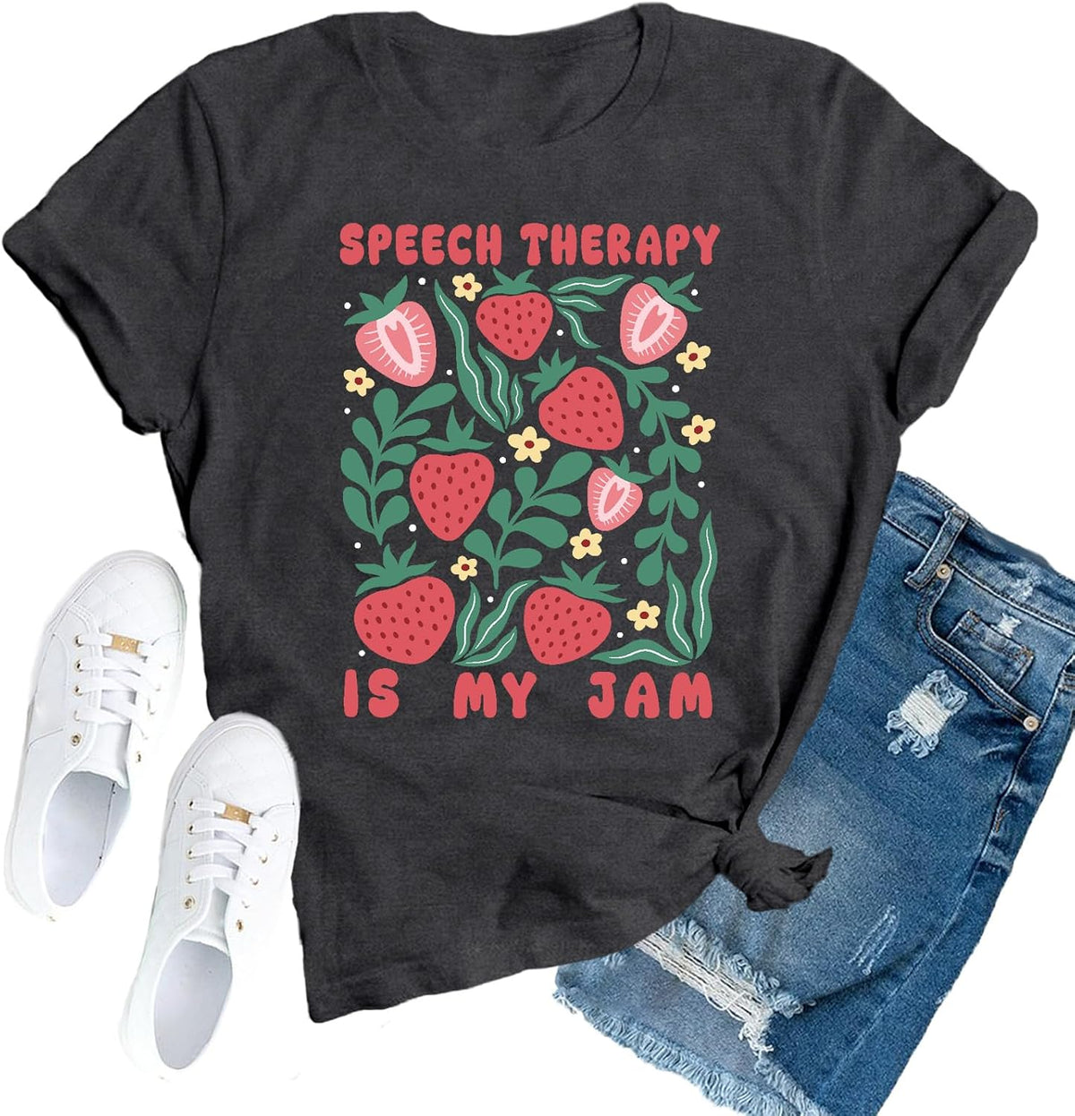 Speech Therapy Shirts for Women SLP T-Shirt - Grey
