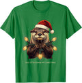 Men's This Otter Owns My Christmas Funny Animal Christmas Otter T-Shirt - Kelly Green