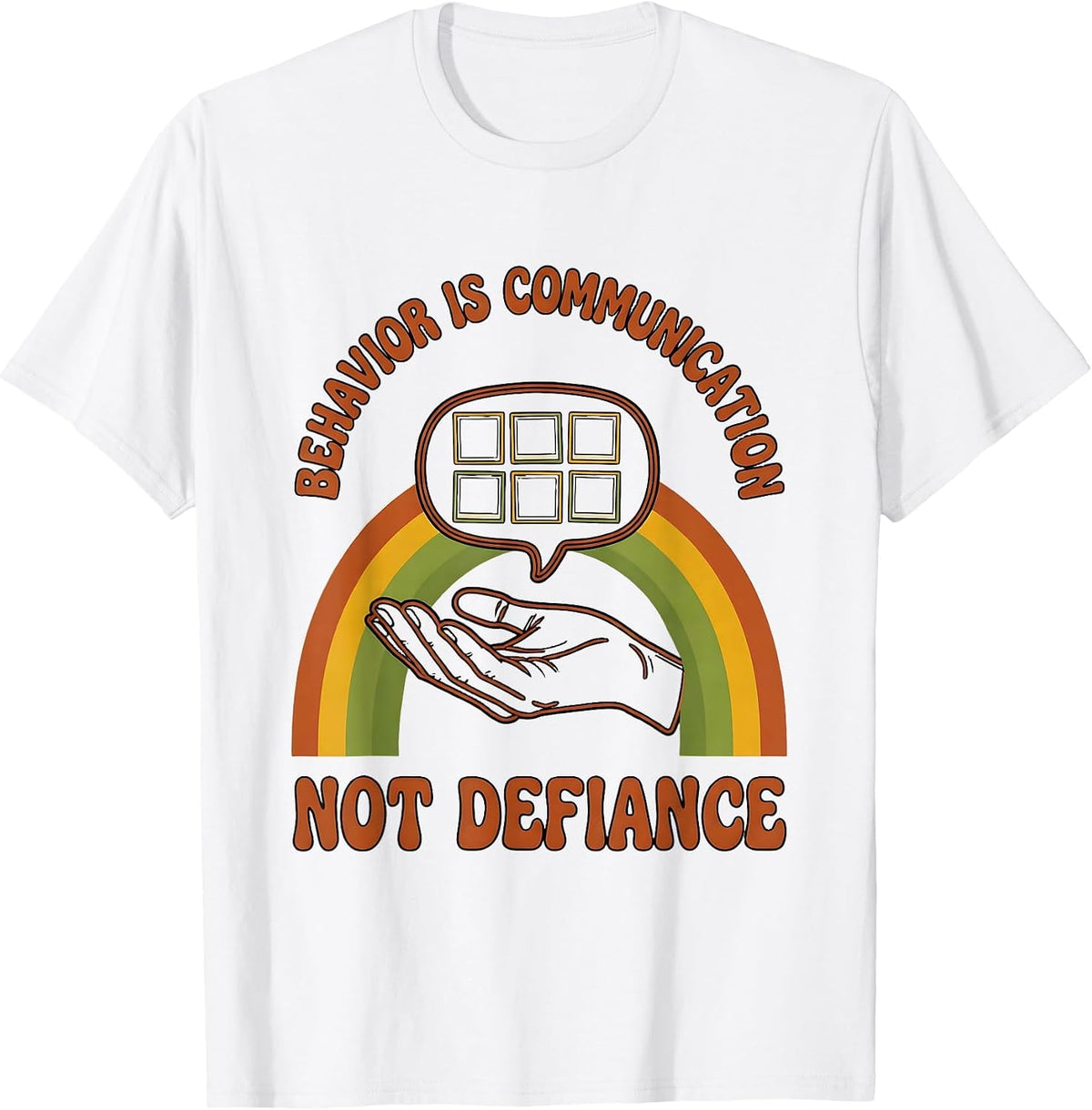 Men's Behavior Is Communication, Not Defiance Special Education T-Shirt - White
