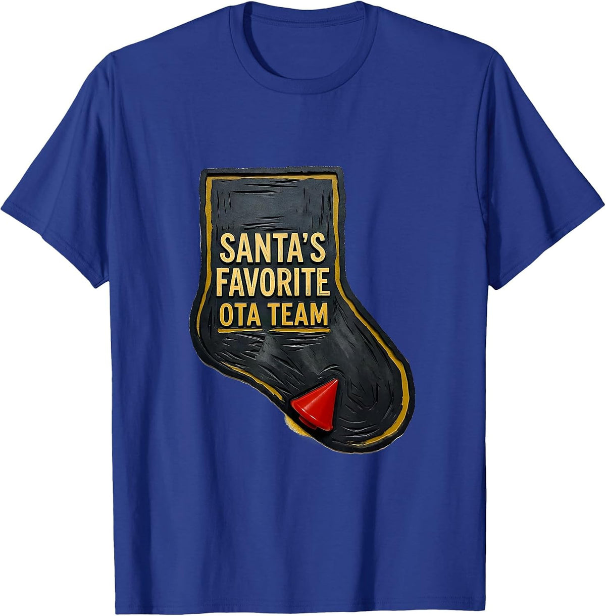 Santa's Favorite OTA Team Funny Occupational Therapy T-Shirt - Royal Blue