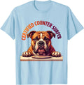 Men's Certified Counter Surfer Funny Pitbull Mom Dog Lover Humor T-Shirt - Baby Blue
