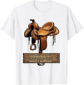 Men's Saddle Up Buttercup Cowgirl Graphic Design T-Shirt - White