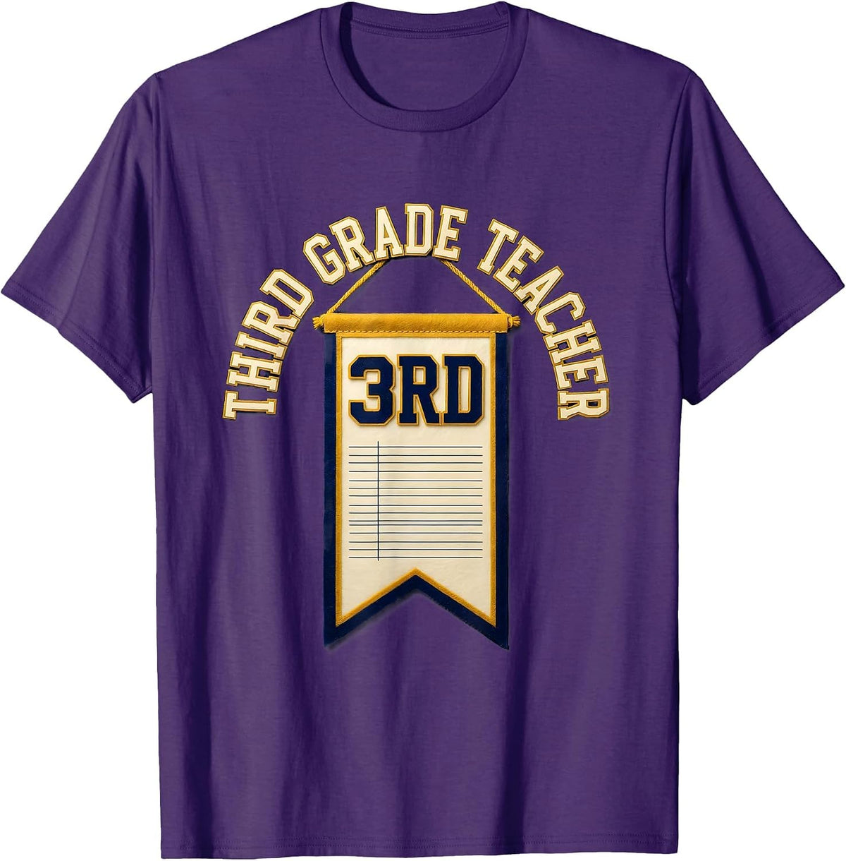 Third Grade Teacher Playful First Day School Keepsake T-Shirt - Purple