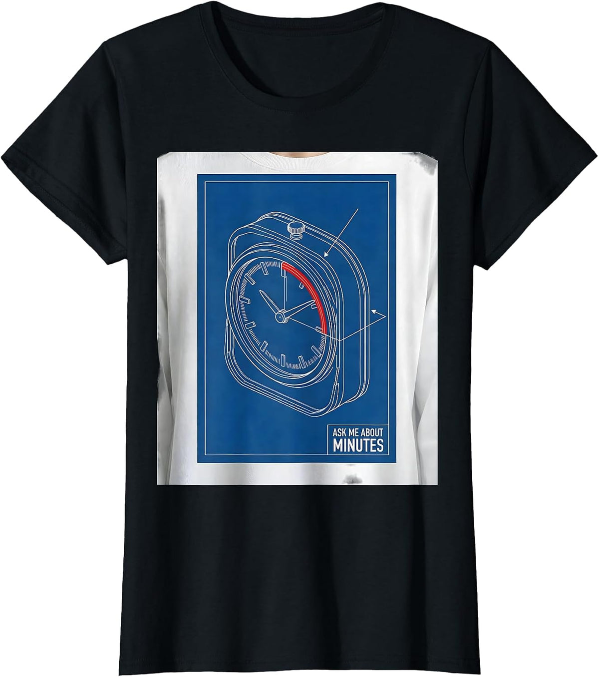 Women's Ask Me About Minutes Technical Blueprint SPED Teacher T-Shirt - Black