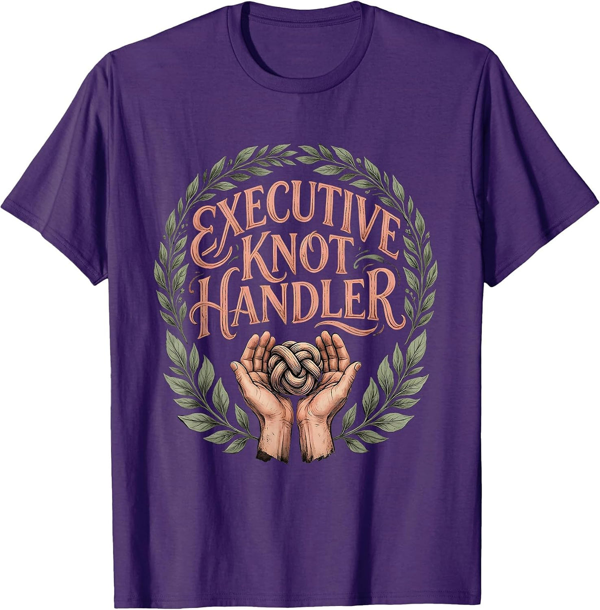 Men's Executive Knot Handler Boho Massage Therapist Humor T-Shirt - Purple