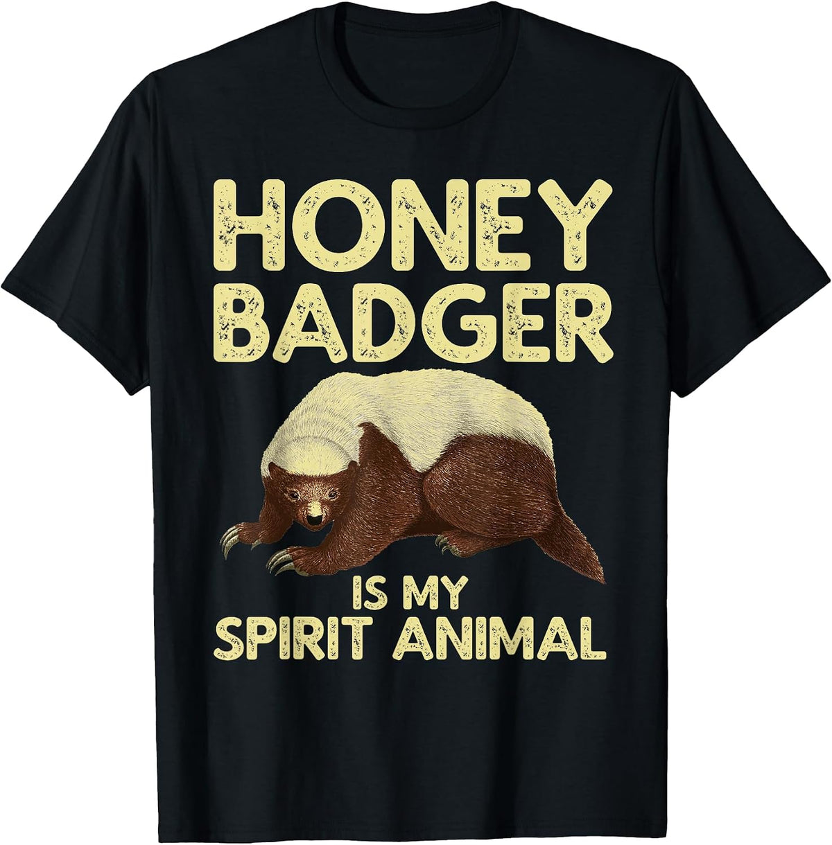 Cool Honey Badger for Men Women Spirit Animal Lover Wildlife T-Shirt - Black