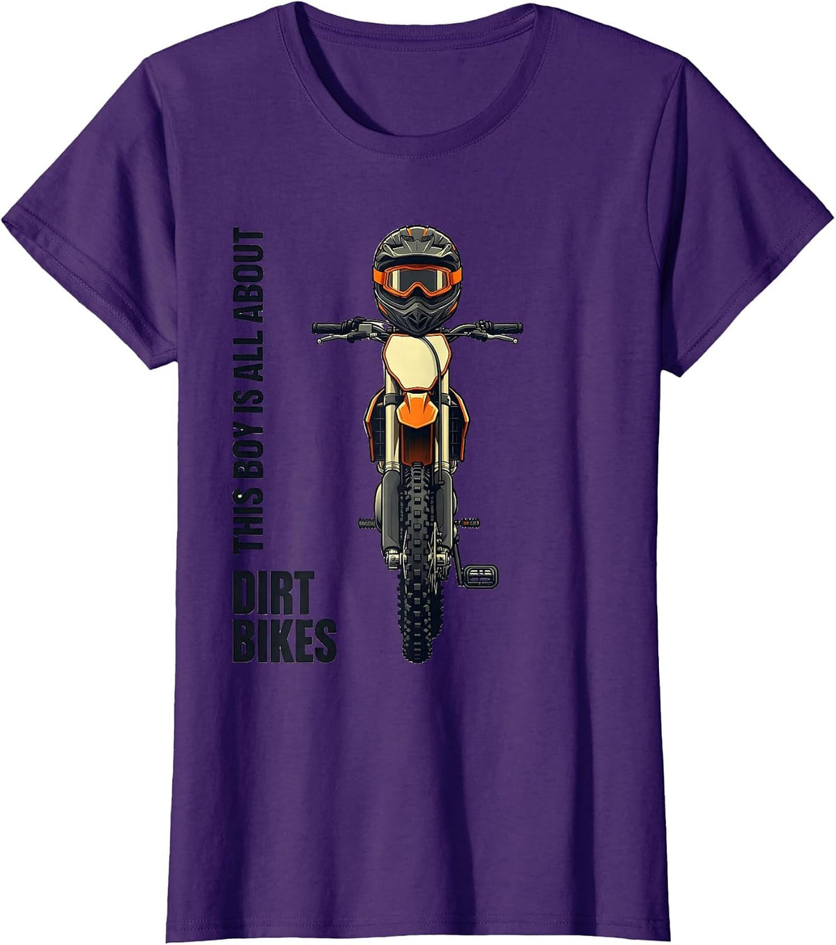 Women's This Boy Is All About Dirt Bikes Kids Dirt Bike Boy T-Shirt - Purple