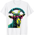 Men's GOAT Nothing To Prove Risograph Goat Humor Animal Lover T-Shirt - White